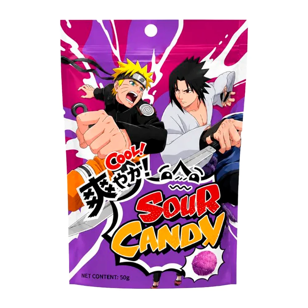 Bala Zidan Naruto Ácido de Uva Pacote 65G