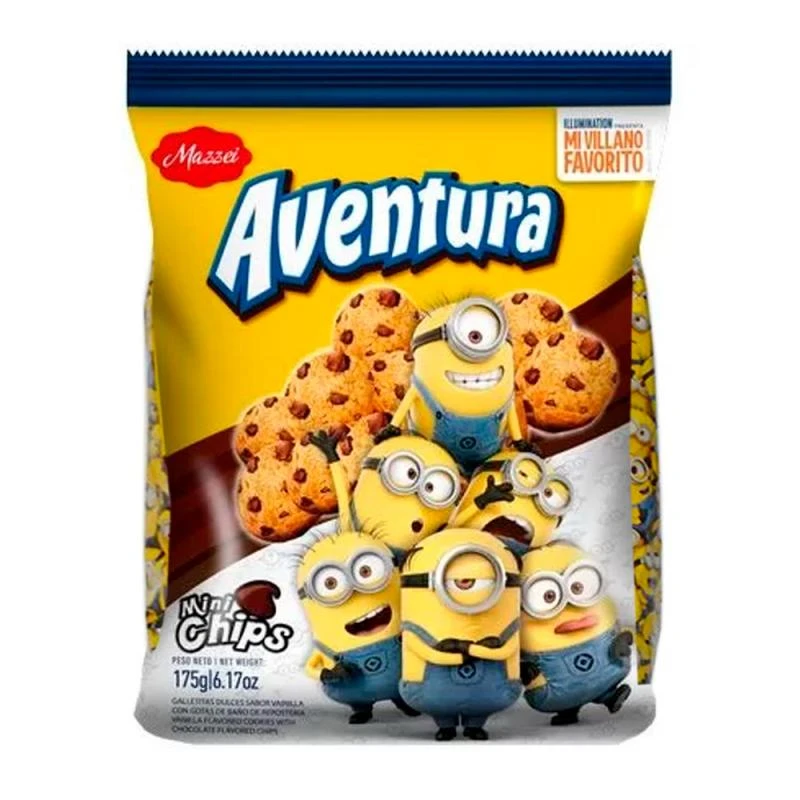 Biscoito Mazzei Aventura Mini Chips 175G