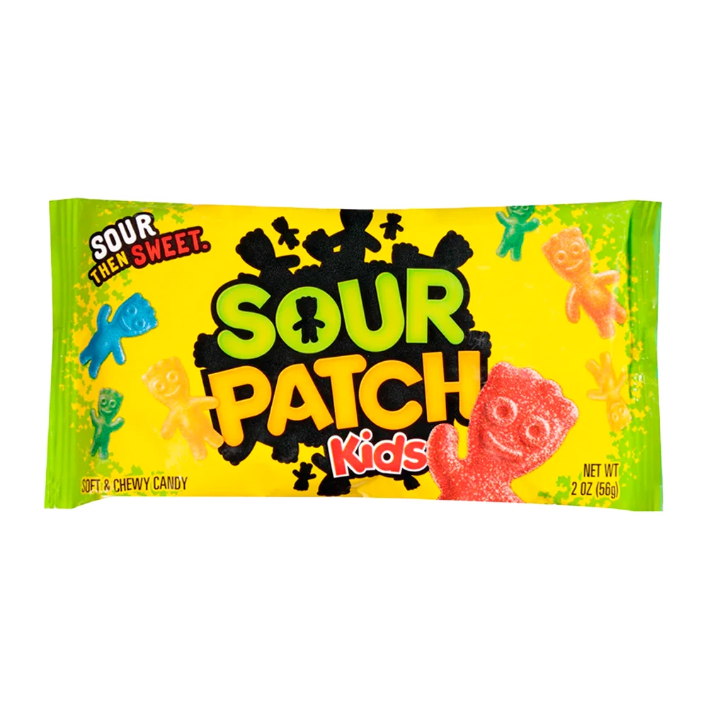 Bala de Gelatina Sour Patch Kids Original Pacote 56G