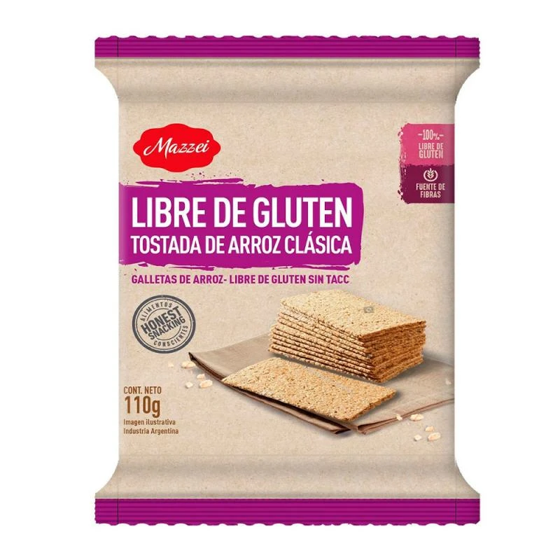 Torrada de Arroz Mazzei Clásica Sem Gluten110G