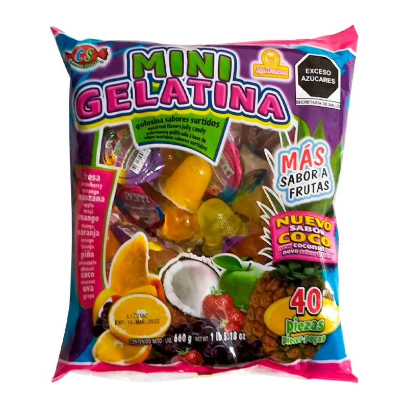 Mini Gelatina Las Delicias Pacote Com 40 Unidades 660G