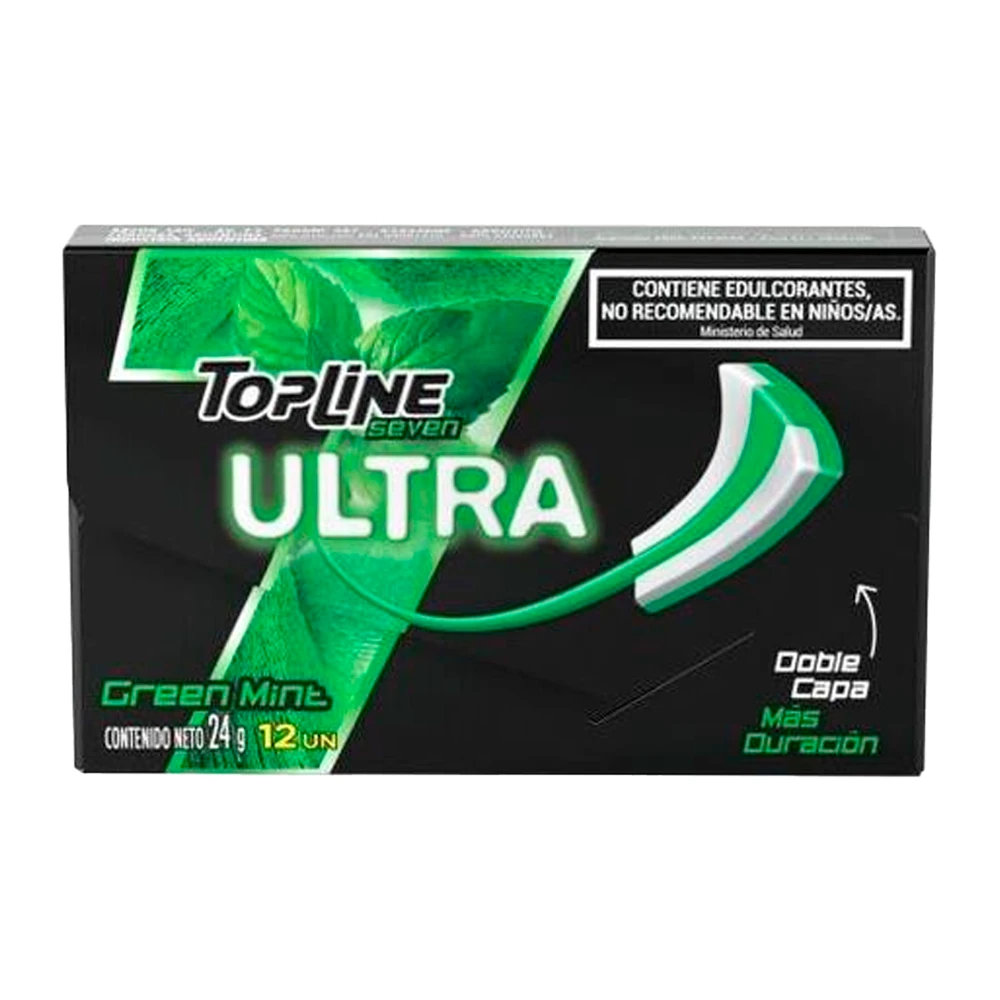 Chiclete Arcor Topline Seven Green 12 Stick 24G