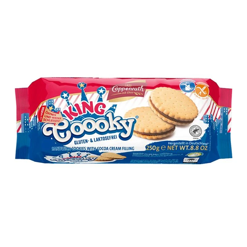 Biscoito Coppenrath King Coooky Sem Glúten e Sem Lactose 250G
