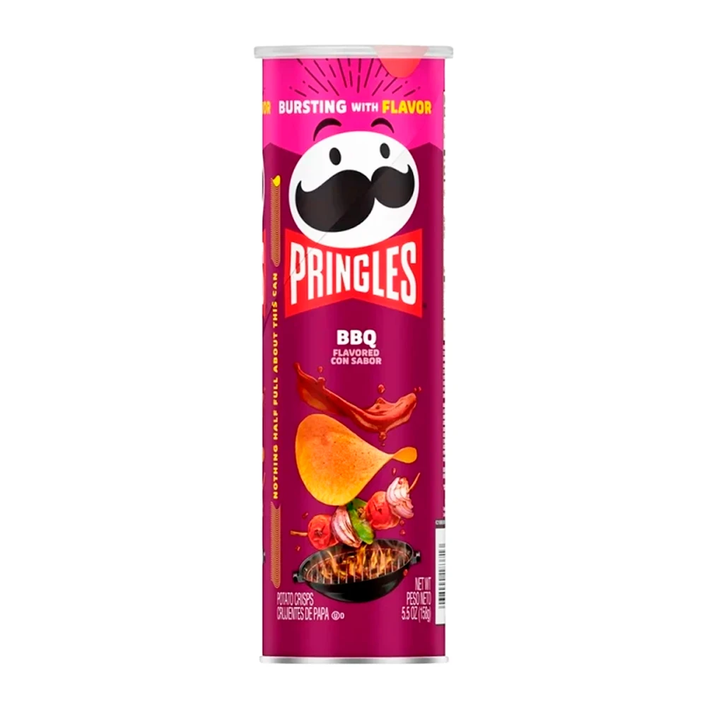 Papa Frita Pringles Barbecue Tubo 158G