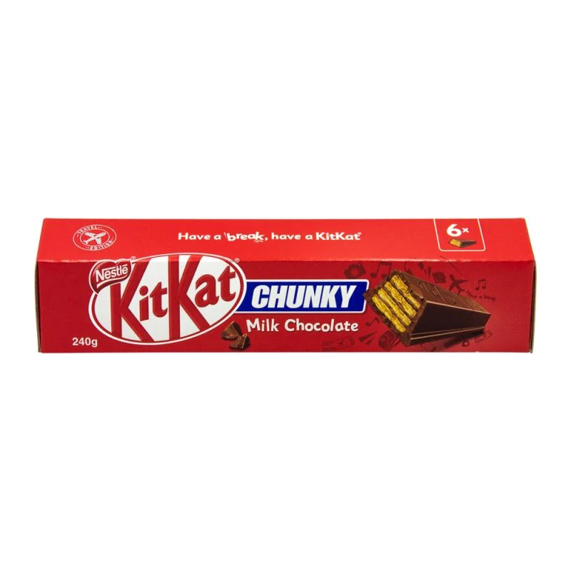 Chocolate Kit Kat Chunky Ao Leite Com 6Un Caixa 240G