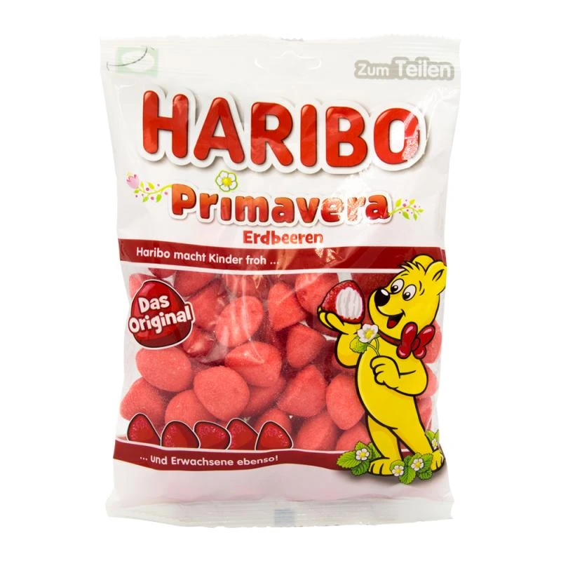 Bala Gelatina Alemã Haribo Primavera Morango 200G