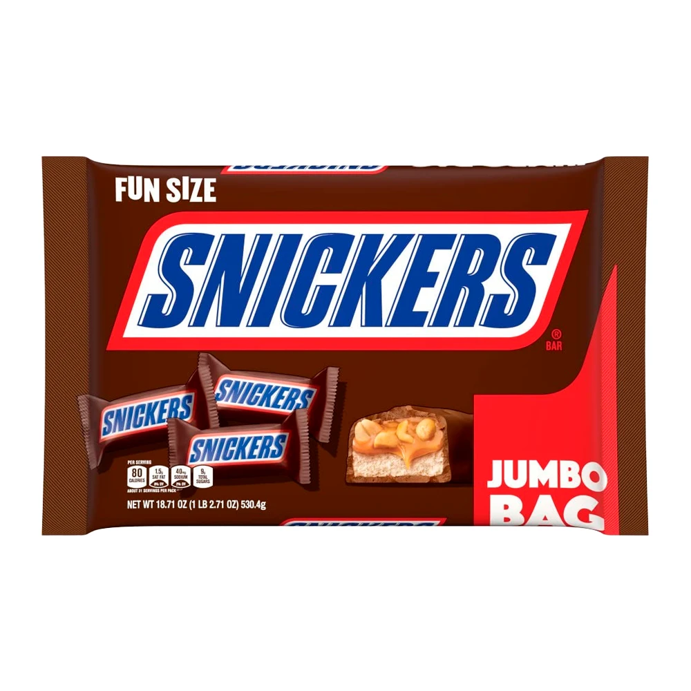 Chocolate Mars Snickers Jumbo Pacote 18.71Oz 530G