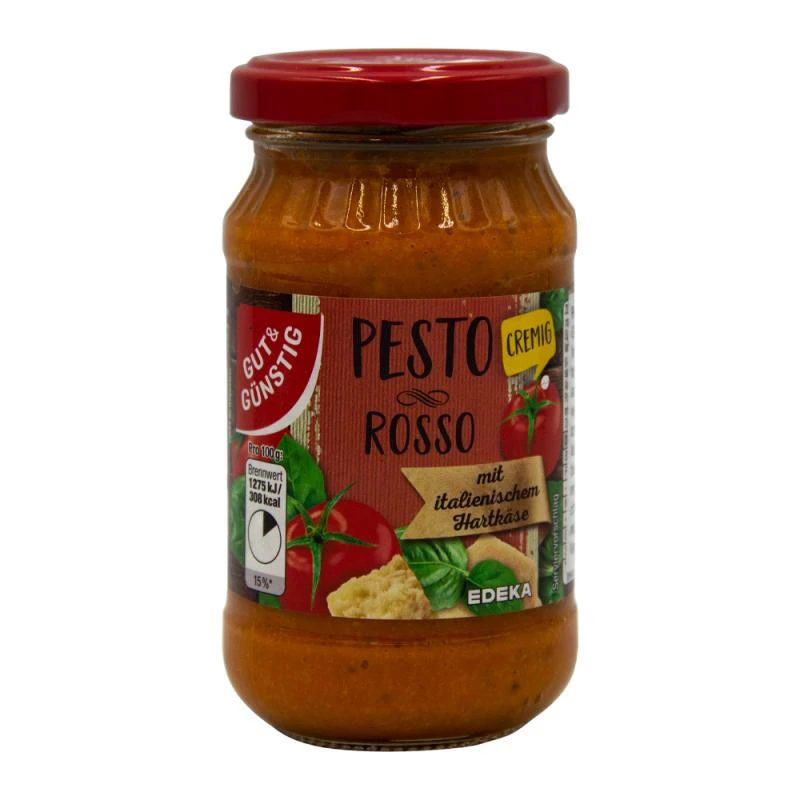 Molho Pesto Vermelho de Tomate 190G Edeka 
