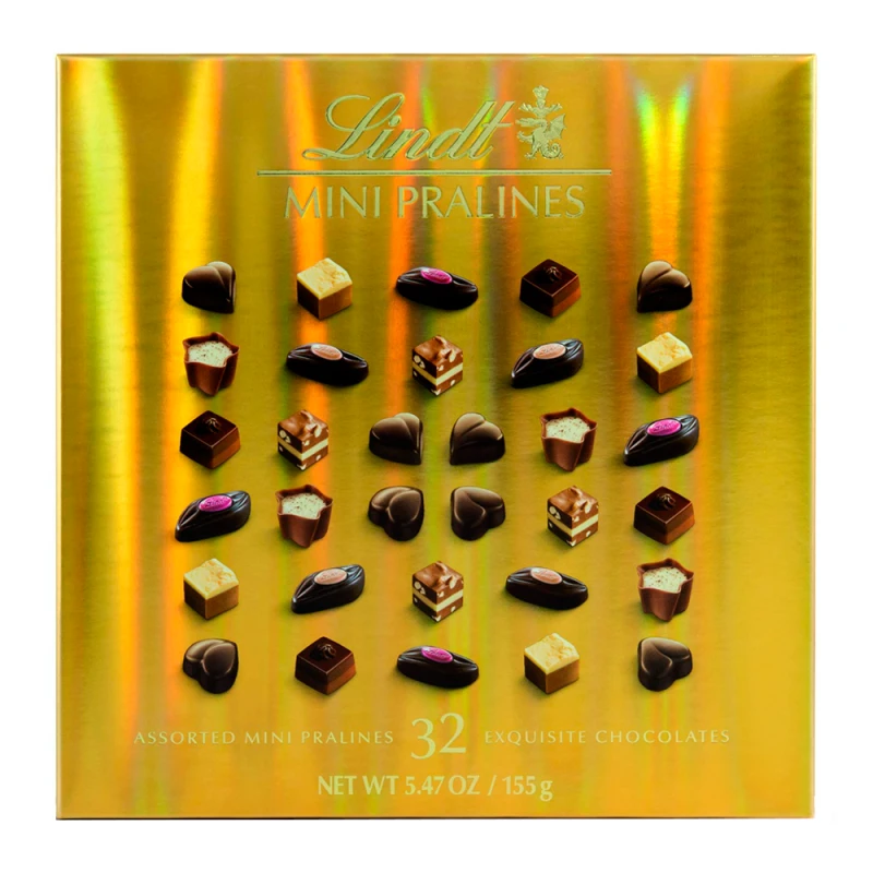 Bombom Lindt Mini Praline Sortido 32 Unidades 155G