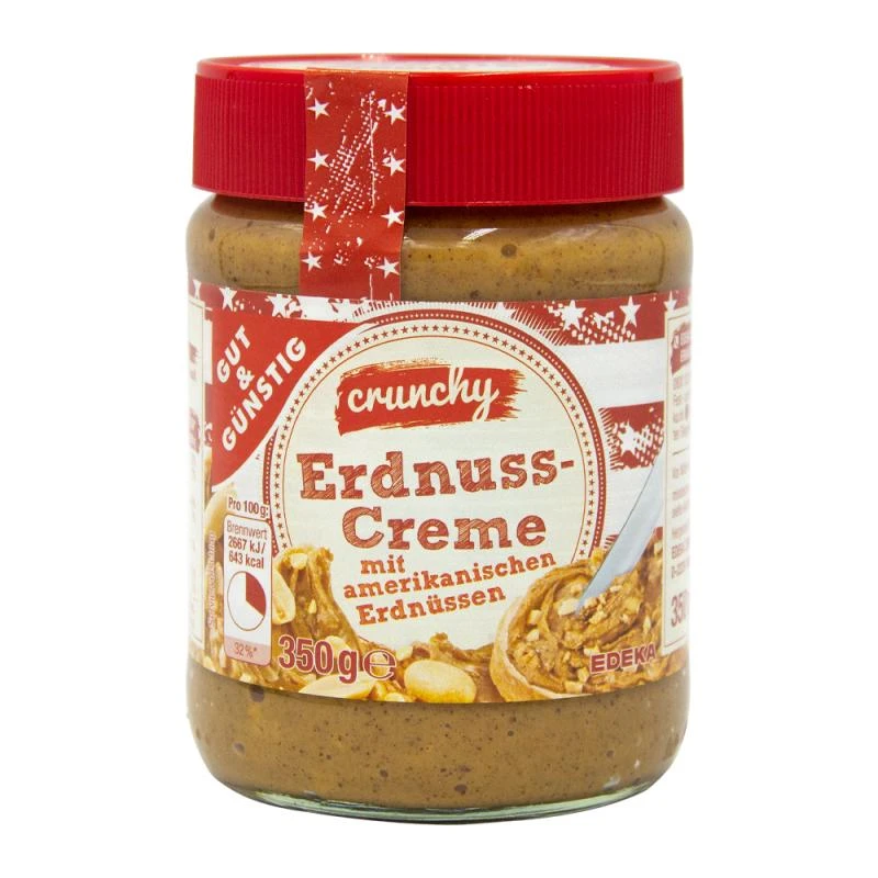 Manteiga de Amendoim Crocante 350G Edeka