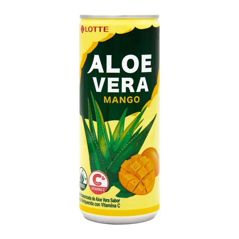 Suco de Manga Lotte Com Aloe Vera Lata 240Ml 