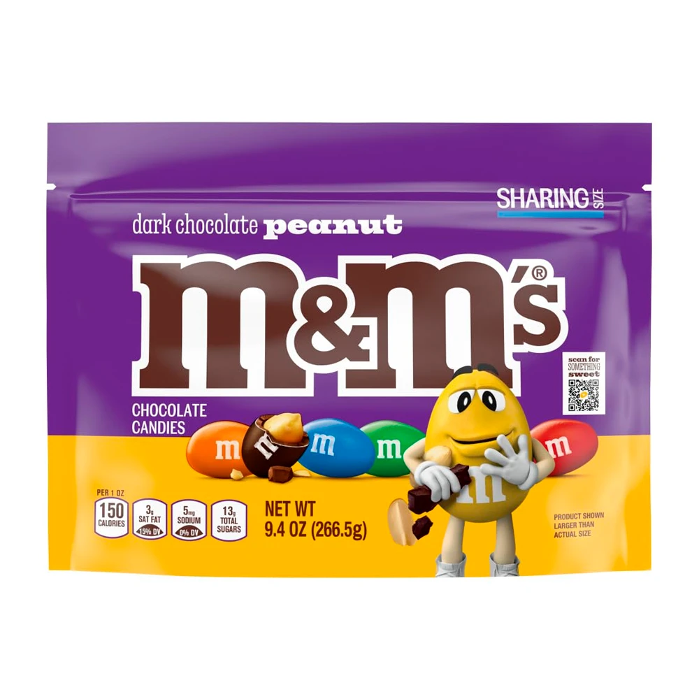 Chocolate Mars M&M Amargo com Amendoim Pacote 9.4Oz 266G