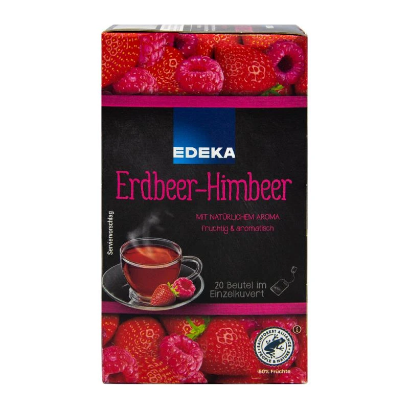 Chá Morango e Framboesa Com 20 Saquinhos Edeka 