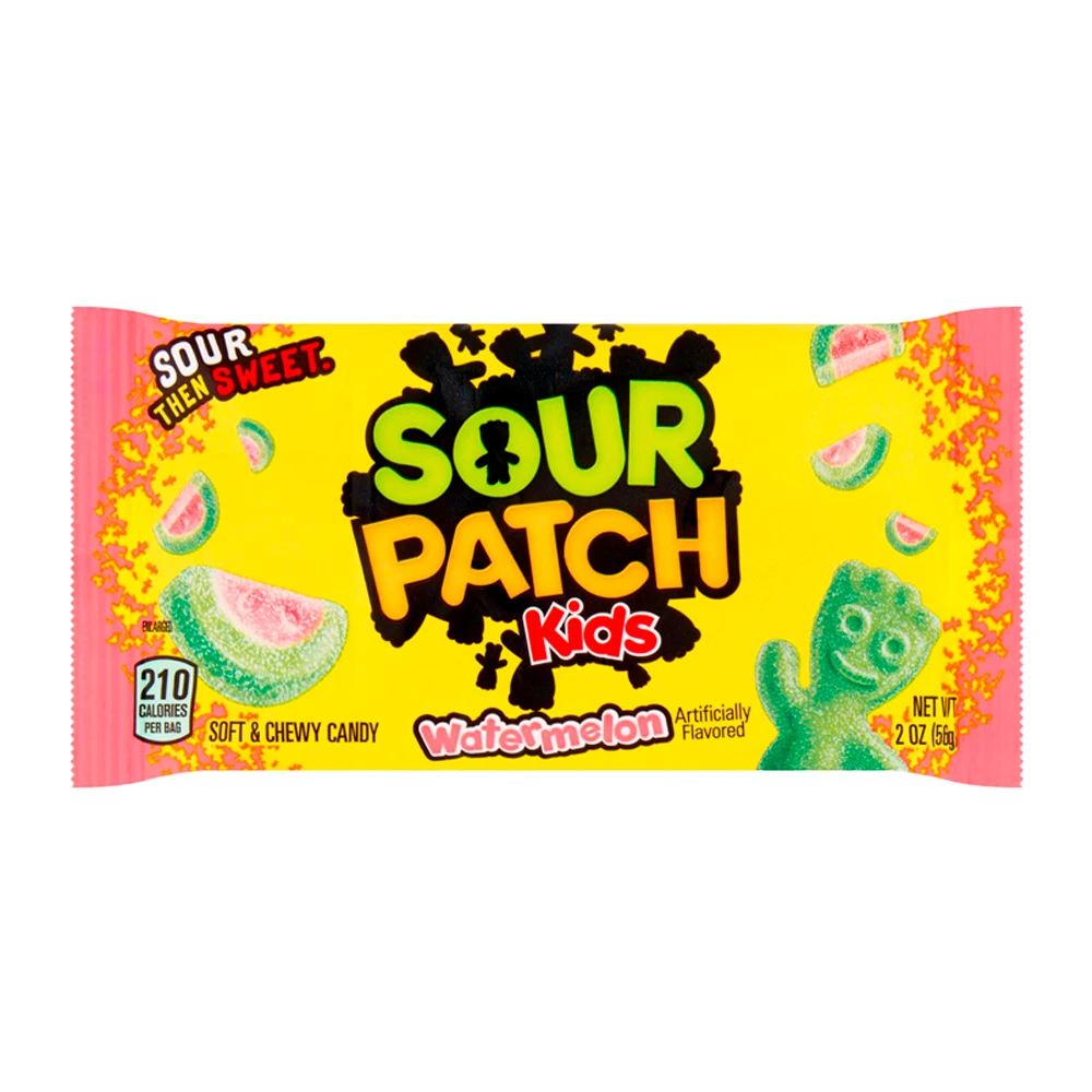 Bala de Gelatina Sour Patch Kids Melancia Pacote 56G