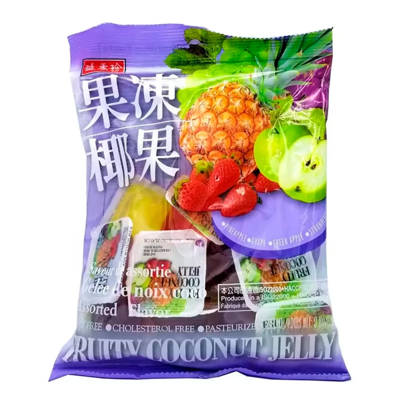 Mini Gelatina Coconut Jelly Taiwan de Frutas Sortidas Pacote 1Kg