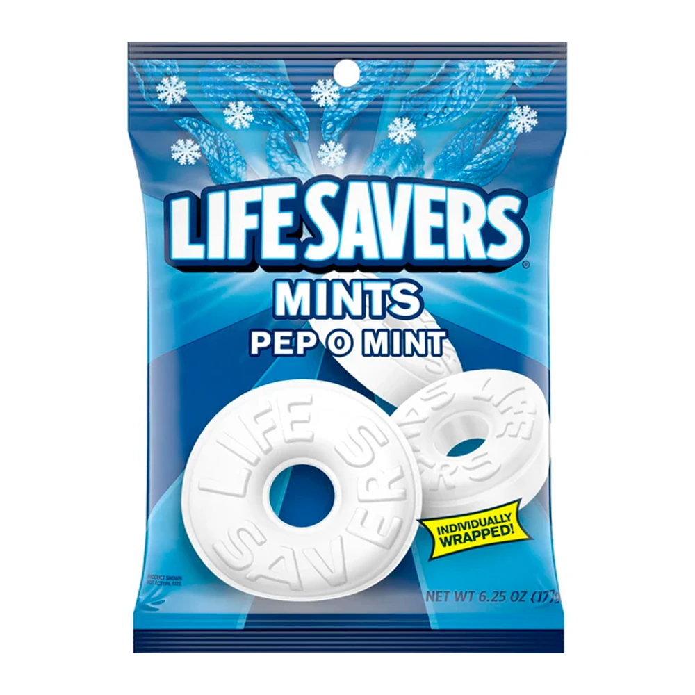 Bala Life Savers Mints Pep o Mint Pacote 177G