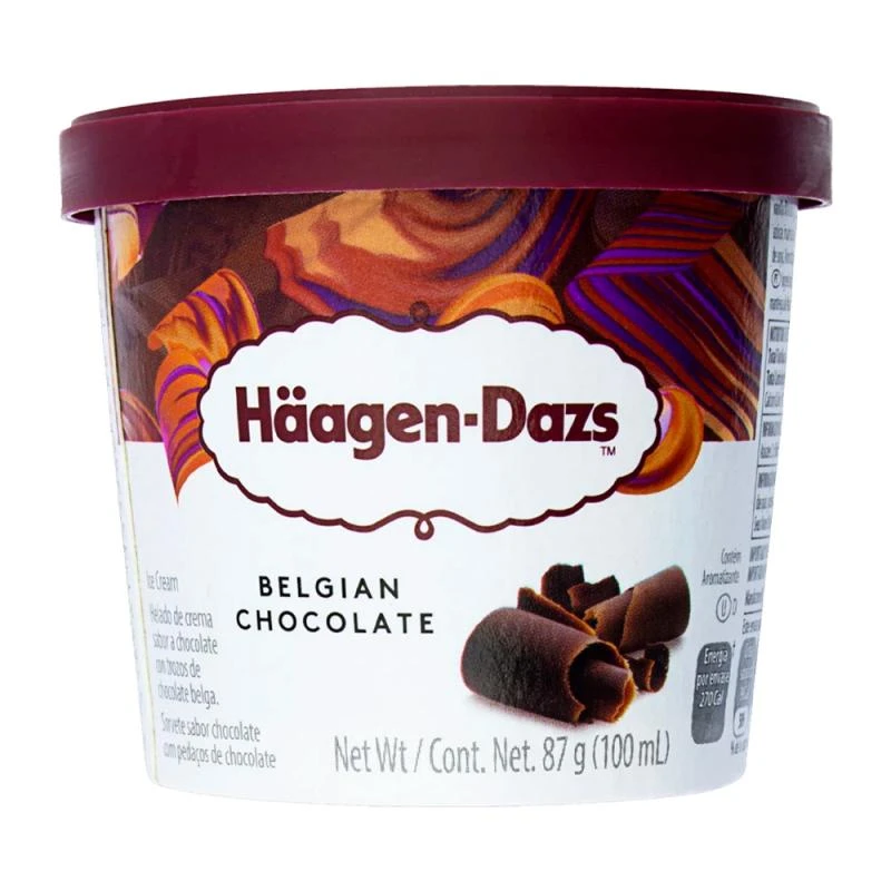 Sorvete Haagen Dazs Mini Belgian Choco Pote 100Ml