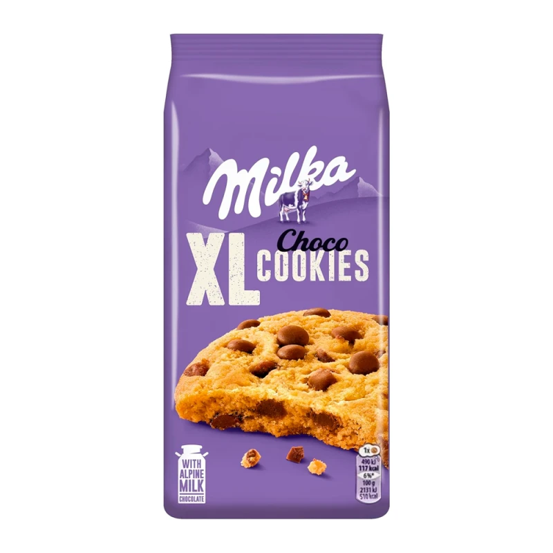 Cookies Milka Xl Com Gotas de Chocolate 184G