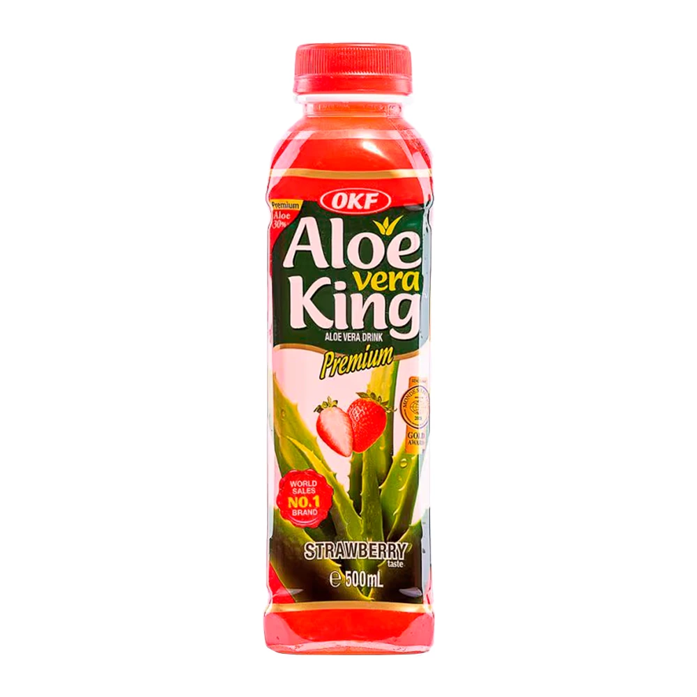 Suco de Morango Okf Com Aloe Vera Garrafa Pet 500Ml