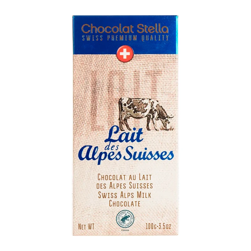 Barra de Chocolate Stella Swiss Ao Leite100G