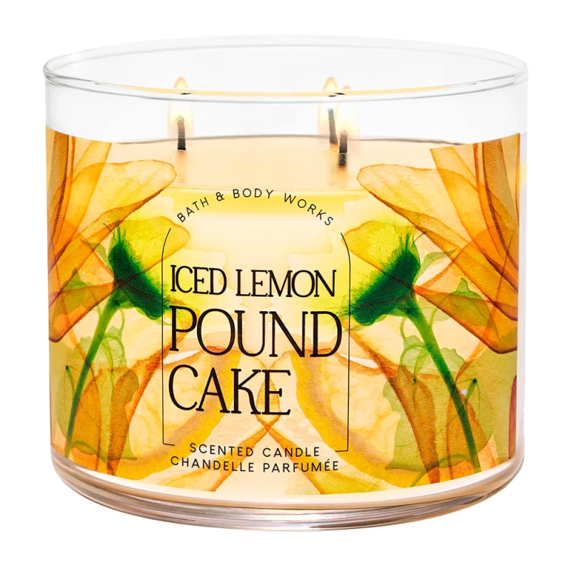 Vela Aromática Bath & Body Works Iced Lemon Pound Cake 411G