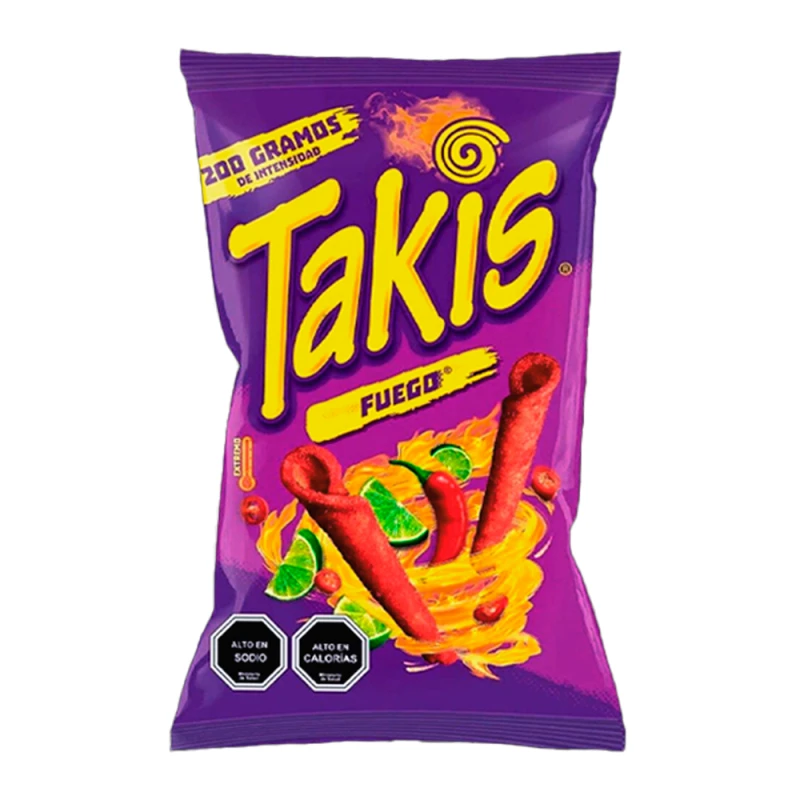 Salgadinho Bimbo Takis Fuego (Extremo) Pimenta e Limão Pacote 200G
