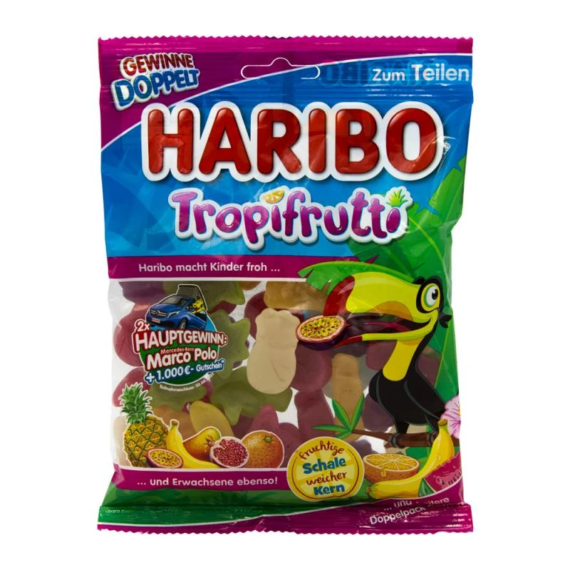Bala Gelatina Alemã Haribo Frutas Tropifrutti 200G 