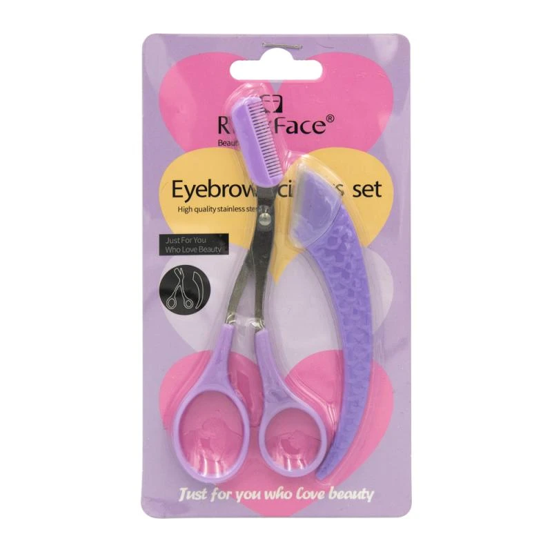Kit Para Sobrancelhas (Lâmina e Tesoura) Ruby Face Y33402