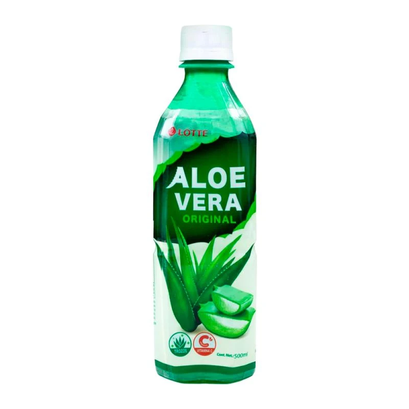 Suco de Uva Verde Lotte Com Aloe Vera Garrafa 500Ml