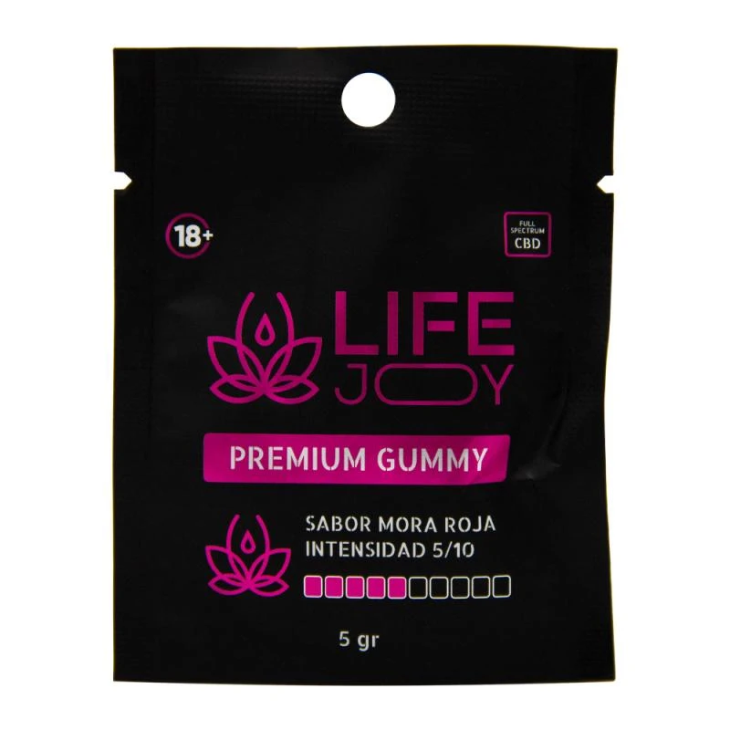 Bala Gelatina Cannabis Recreativo Intensidade 5  Rosa 5G Life Joy