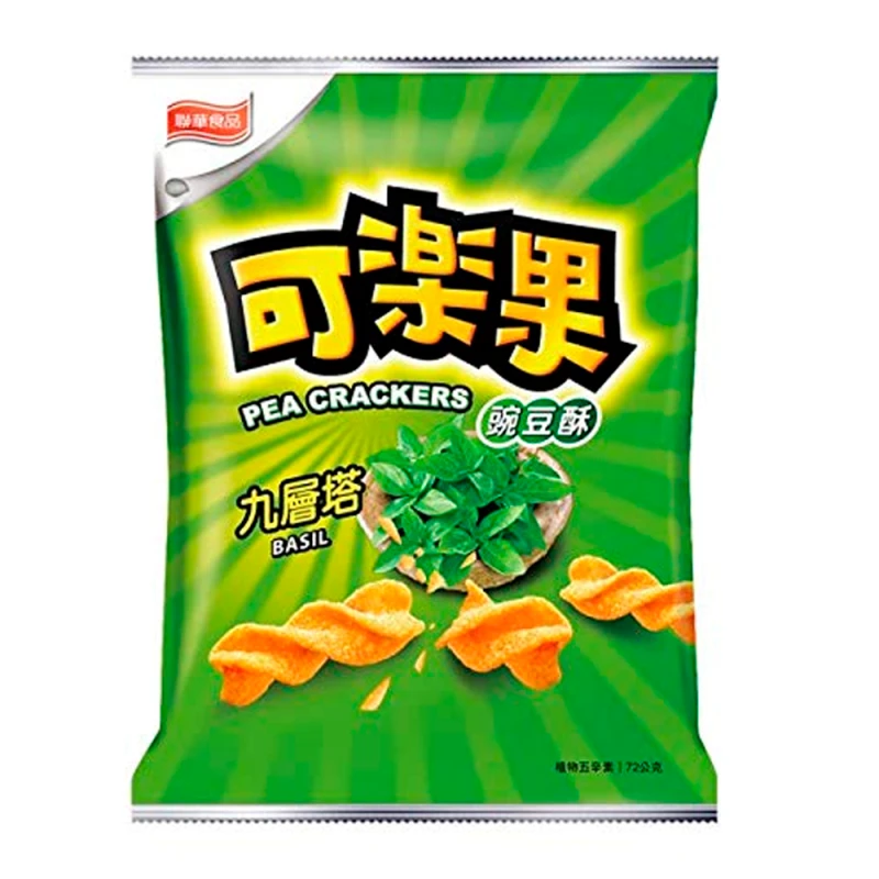 Salgadinho Crackers Com Manjericão Taiwan Pacote 57G 
