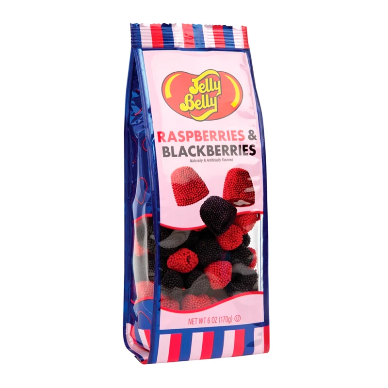 Bala de Gelatina Jelly Belly Framboesas e Amoras 170G