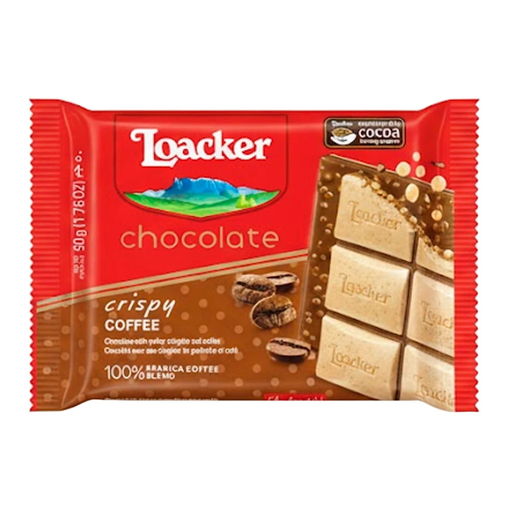 Tableta Chocolate Loacker Crispy Coffe 50G