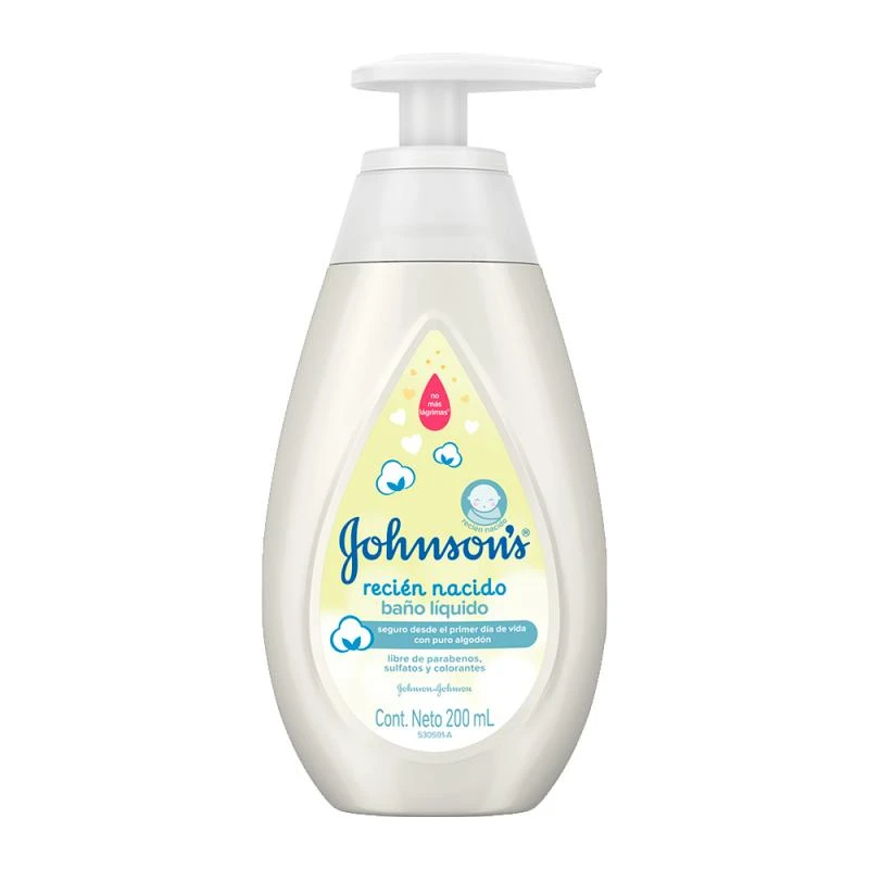 Sabonete Líquido Baby Johnson`s Para Recém Nascido Algodão 200Ml