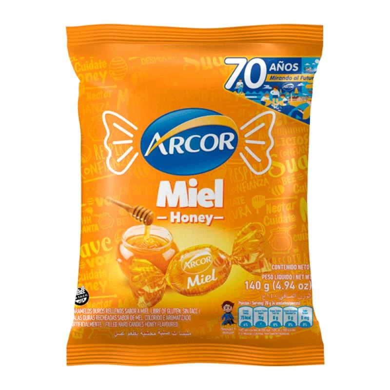 Bala Arcor de Mel Pacote 140G