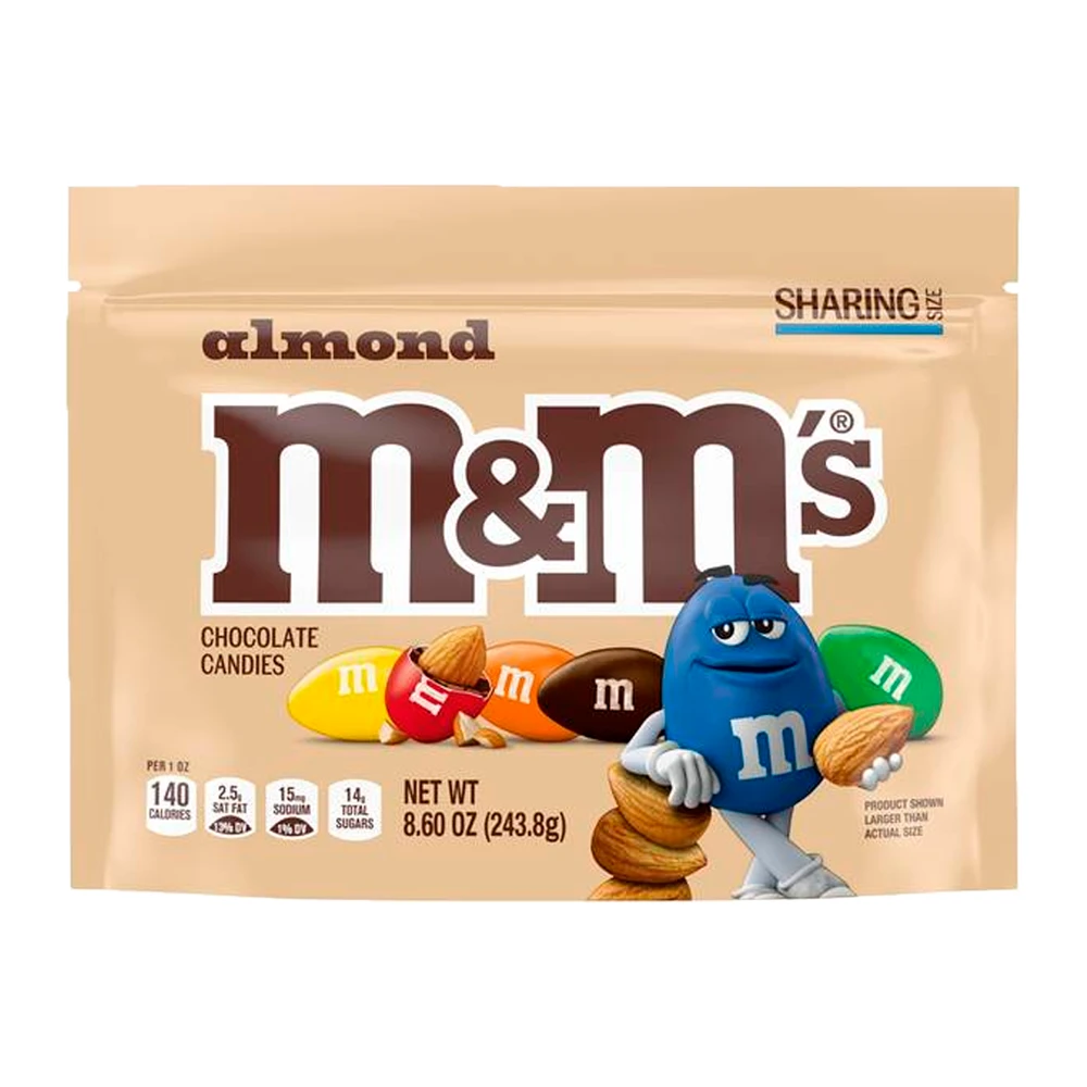Chocolate Mars M&M Amêndoas Pacote 8.6Oz 243.8G