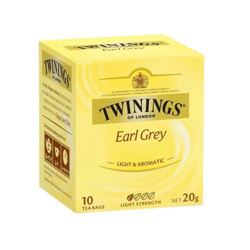 Chá Preto Earl Grey Sabor Bergamota 10 Saquinhos Twinings