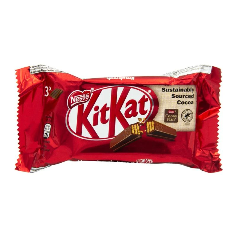 Chocolate Kit Kat Ao Leite Com 3Un Pacote 124.5G