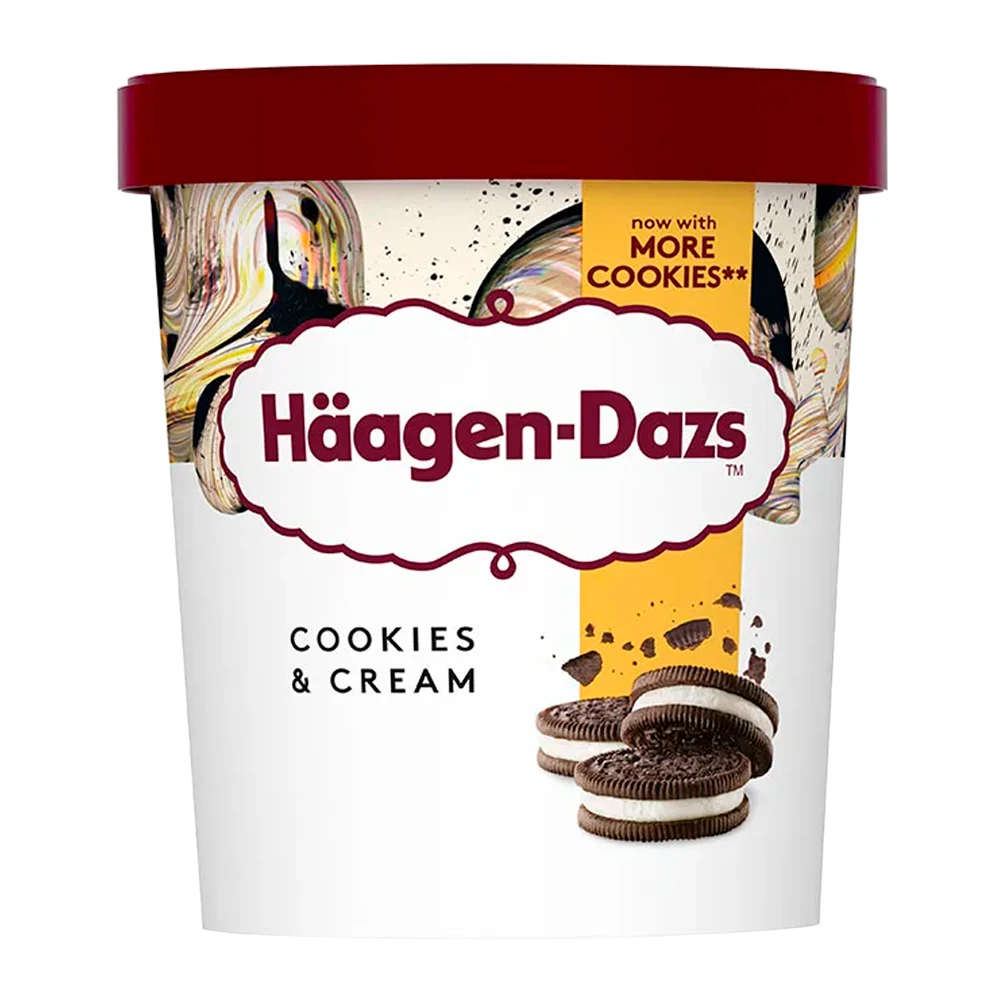 Sorvete Haagen-dazs Cup Cookies Cream 473Ml