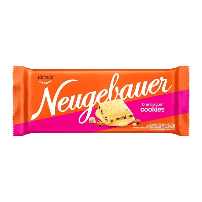 Barra Chocolate Neugebauer Branco e Cookies 80G