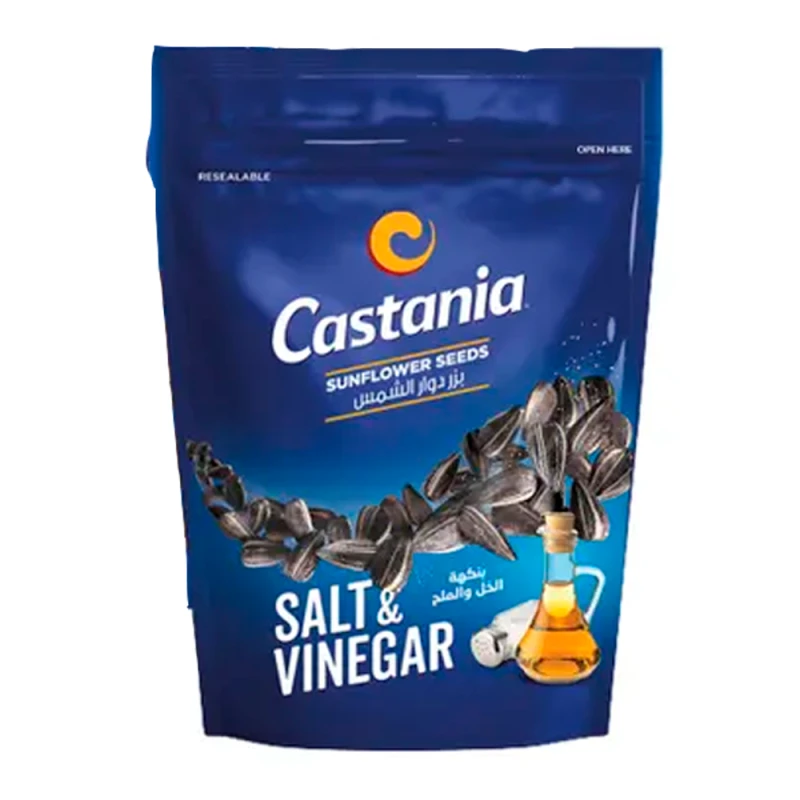 Semente de Girassol Castania Com Sal e Vinagre Pacote 150G