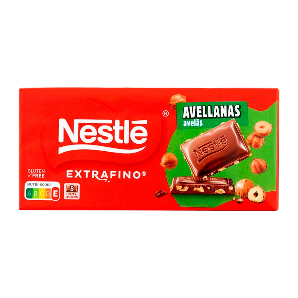 Barra Chocolate Nestle Extrafino Sem Glúten Ao Leite e Avelã 123G