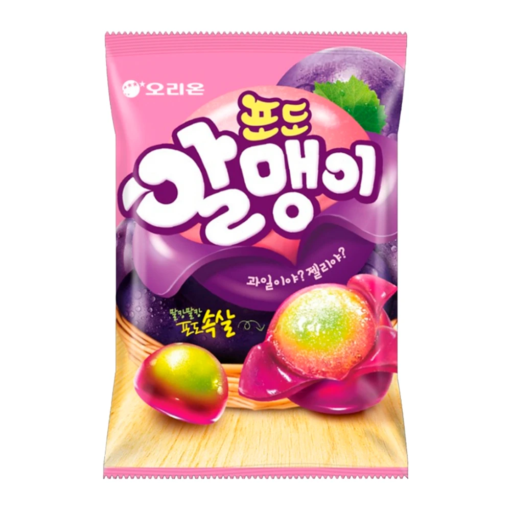 Bala de Gelatina Orion Gummy Uva Pacote 81G