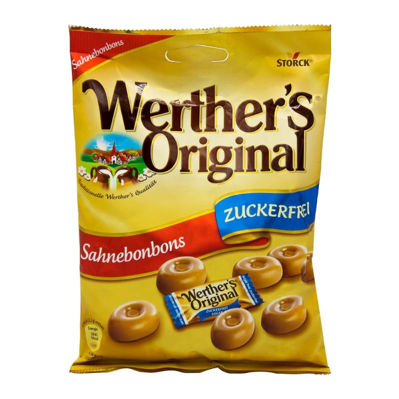 Bala de Leite Sem Açucar Original Werthers Pacote 70G