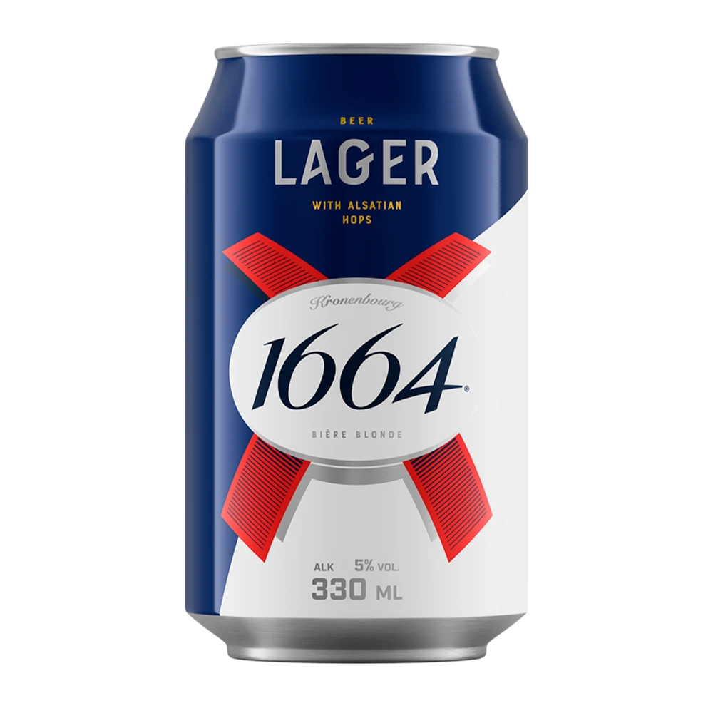 Cerveja Kronenbourg 1664 Lager Lata 330Ml