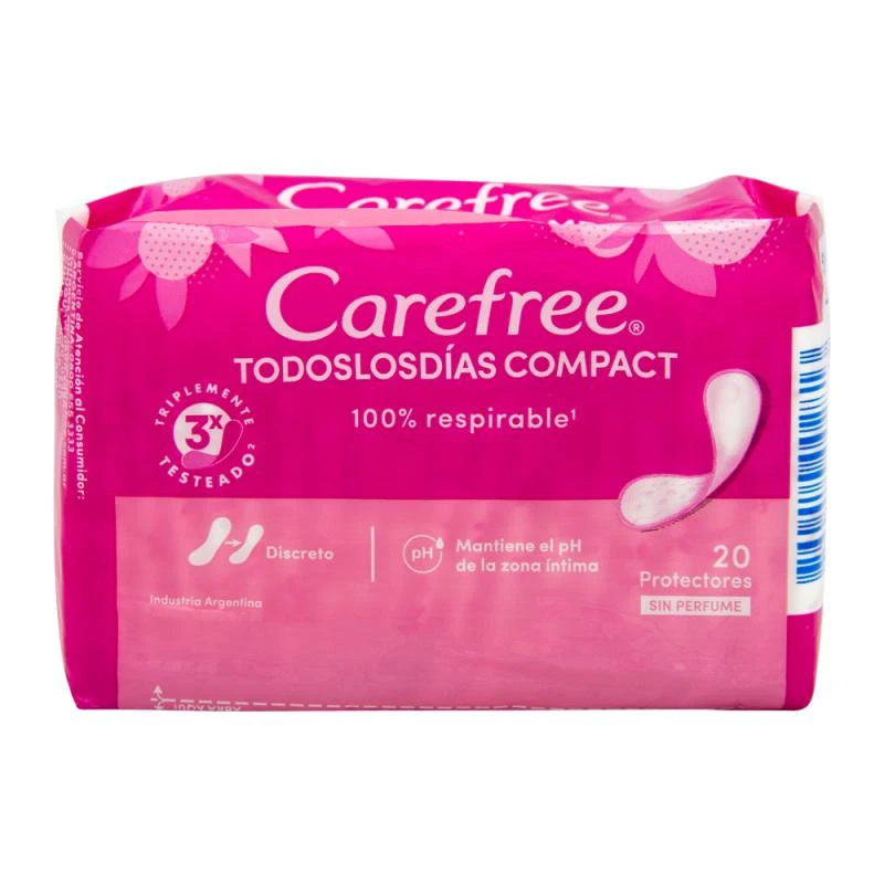 Protetor Diario Carefree Compact Com 20 Unidades
