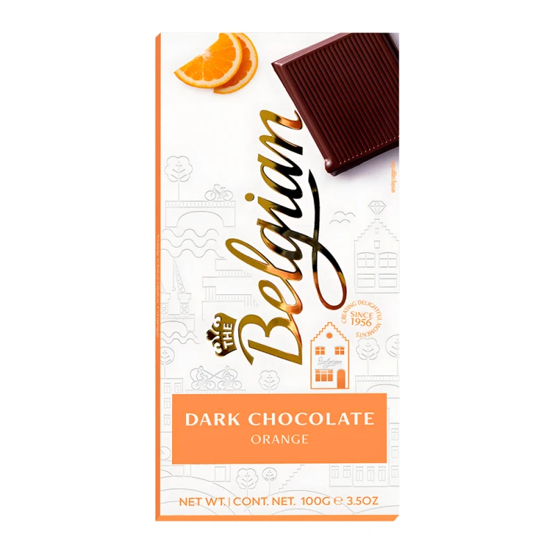 Barra Chocolate Belgian Laranja Amargo 100G