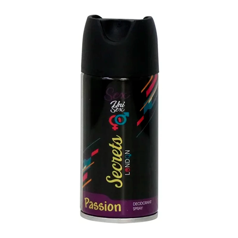 Desodorante Secrets London Spray Unisex Passion 150Ml