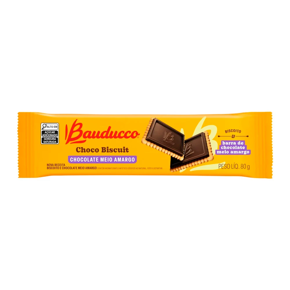 Biscoito Bauducco Chocobiscuit Dark 80G