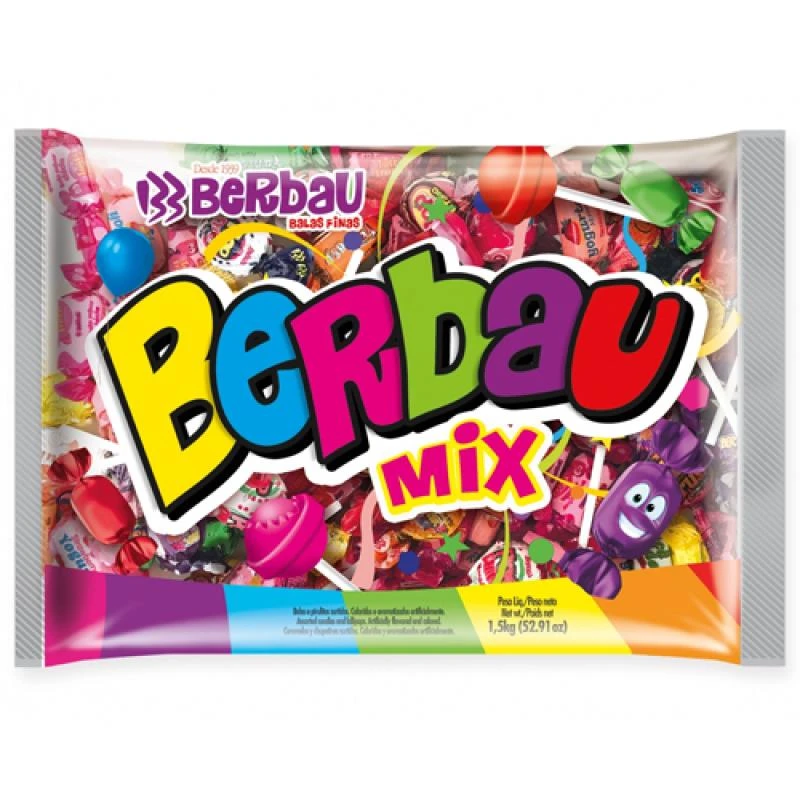 Bala Berbau Mix Sortido Pacote 1.5Kg
